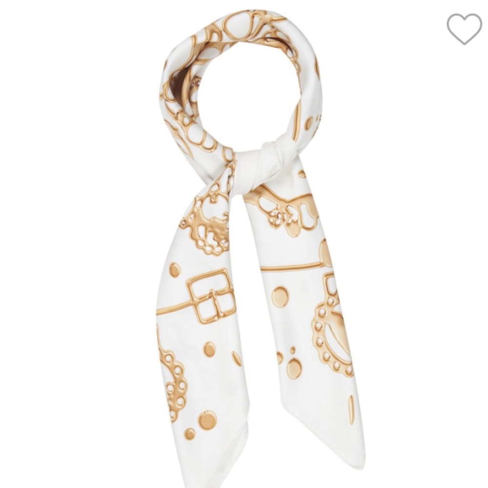 Hermes silk 90cm Cheval Fusion White and Gold Scarf - Picture 11 of 11